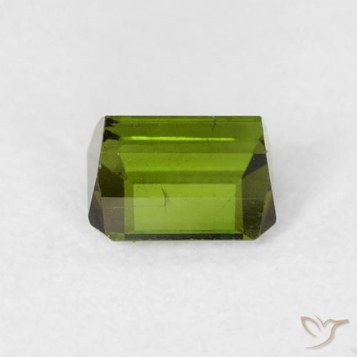 Turmalina Verde alga natural de 0.72 ct, Corte Octágono / Esmeralda, VS