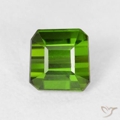 0.79ct Natural Verde oscuro Turmalina, corte esmeralda, VVS-VS