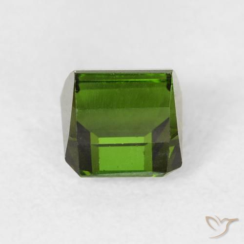 Turmalina Verde oscuro natural de 0.79 ct, Corte Octágono / Esmeralda, VVS-VS