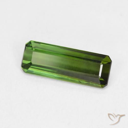 Turmalina Verde oscuro natural de 1.09 ct, Corte Octágono / Esmeralda, VVS-VS