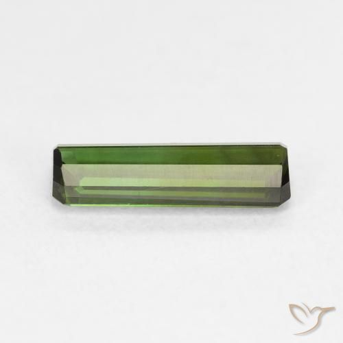 Turmalina Verde oscuro natural de 1.09 ct, Corte Octágono / Esmeralda, VVS-VS