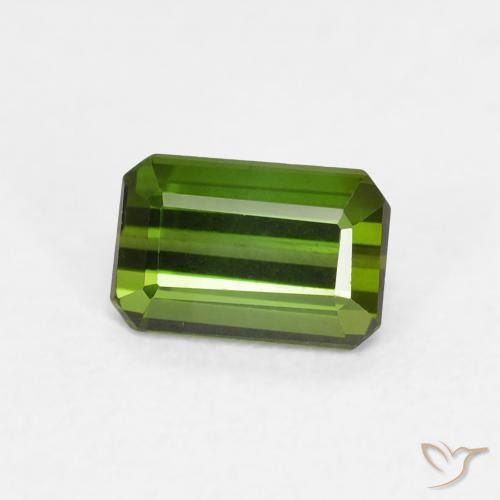 Turmalina Verde medio natural de 0.70 ct, Corte Octágono / Esmeralda, VVS-VS