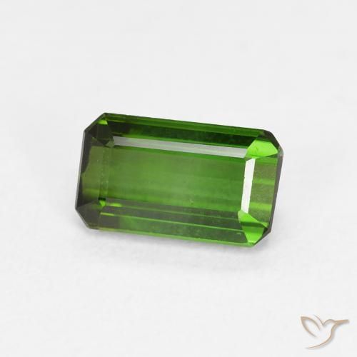 Turmalina Verde oscuro natural de 1.06 ct, Corte Octágono / Esmeralda, VVS-VS