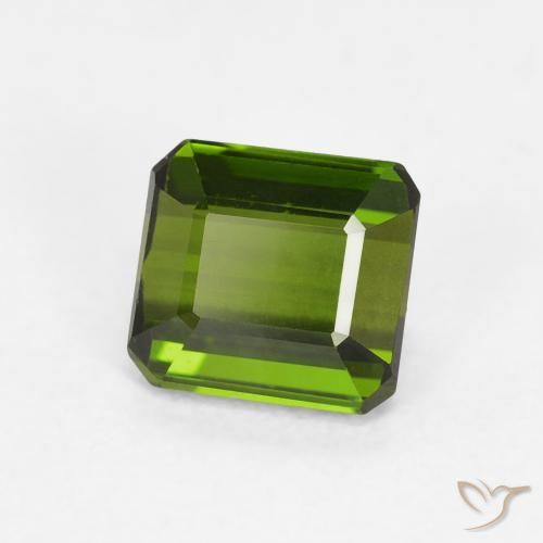 Turmalina Verde medio natural de 1.01 ct, Corte Octágono / Esmeralda, VVS