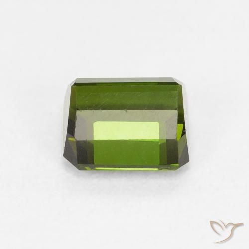 Turmalina Verde medio natural de 1.01 ct, Corte Octágono / Esmeralda, VVS