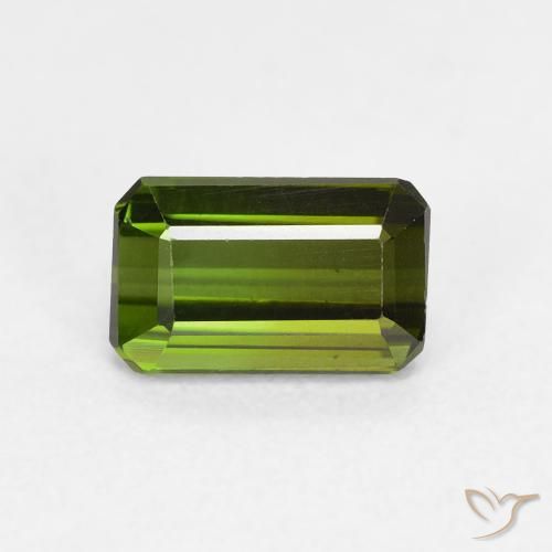 0.92ct Natural Verde medio Turmalina, Corte Octágono / Esmeralda, VVS, Photo A