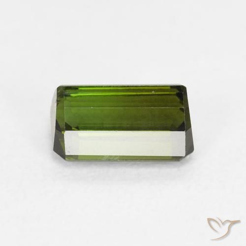 Turmalina Verde medio natural de 0.92 ct, Corte Octágono / Esmeralda, VVS