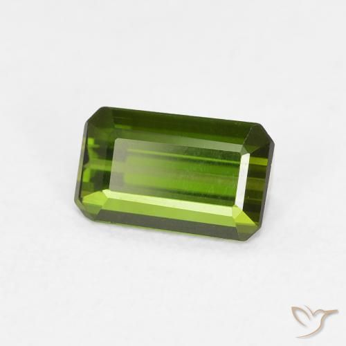 Turmalina Verde bosque natural de 0.74 ct, Corte Octágono / Esmeralda, VVS