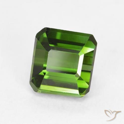 Turmalina Verde bosque natural de 1.10 ct, Corte Octágono / Esmeralda, VVS