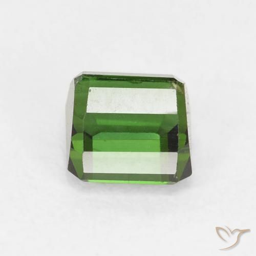 Turmalina Verde oscuro natural de 0.78 ct, Corte Octágono / Esmeralda, VVS