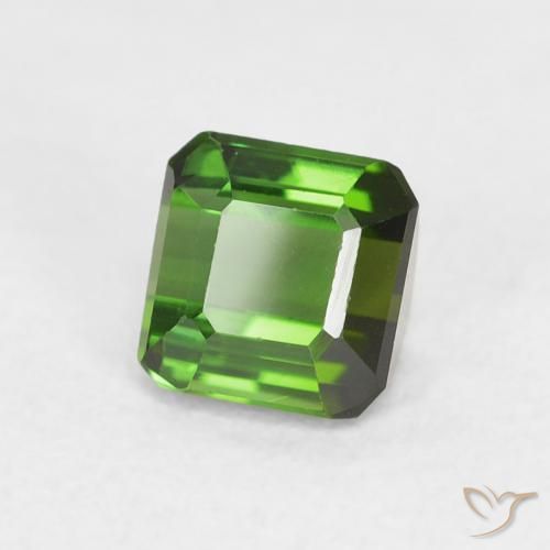 Turmalina Verde medio natural de 0.64 ct, Corte Octágono / Esmeralda, VVS