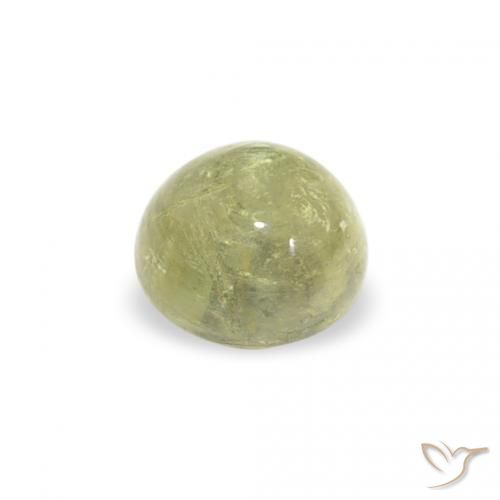 Turmalina Verde lima pálido natural de 0.63 ct, Redondo, Transparente