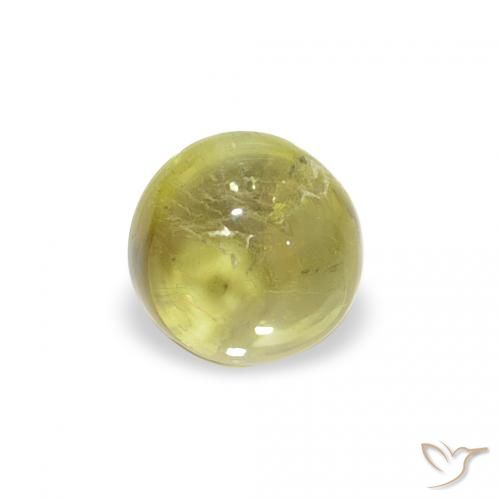 0.56ct Natural Verde cálido Turmalina, Redondo, Transparente