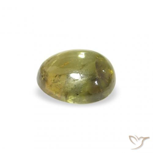 Turmalina Verde cálido natural de 0.76 ct, Ovalada, Transparente