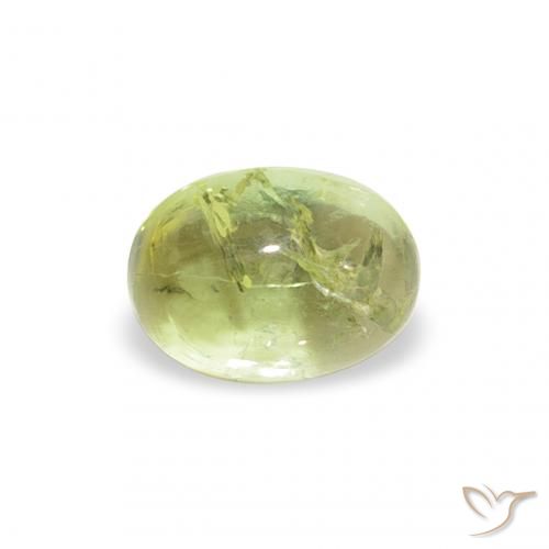 0.77ct Natural Verde cálido turmalina, Ovalada, Transparente