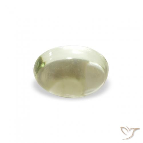0.86ct Natural Verde amarillento turmalina, Ovalada, Transparente