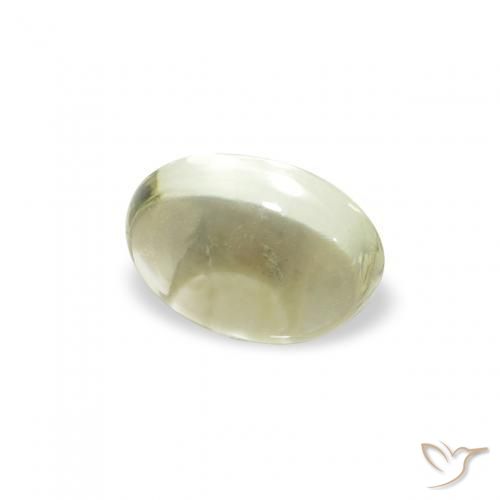 Turmalina Verde amarillento natural de 0.86 ct, Ovalada, Transparente