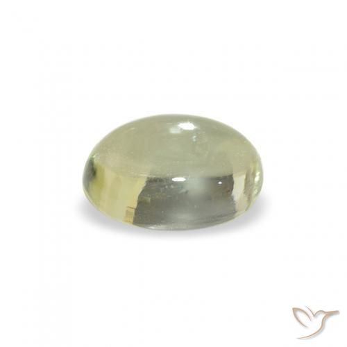 Turmalina Verde amarillento natural de 0.86 ct, Ovalada, Transparente