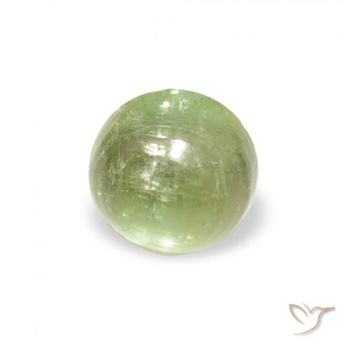 Turmalina Verde amarillento natural de 0.57 ct, Redondo, Transparente