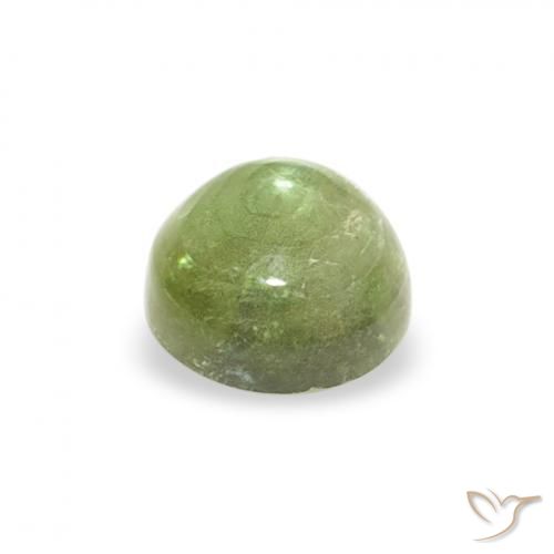 Turmalina Verde amarillento natural de 0.57 ct, Redondo, Transparente