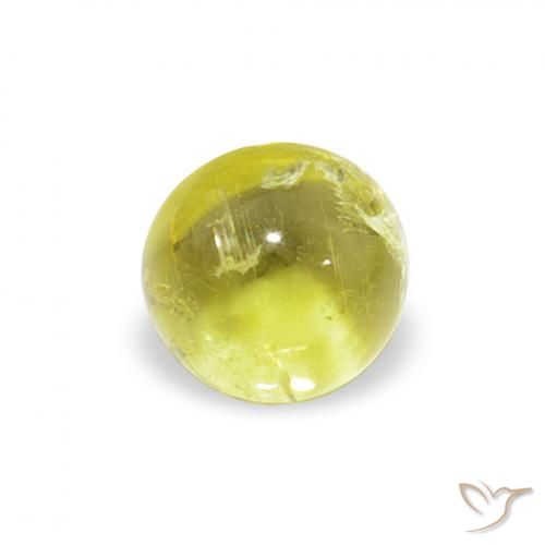 0.57ct Natural Amarillo medio Turmalina, Redondo, Transparente