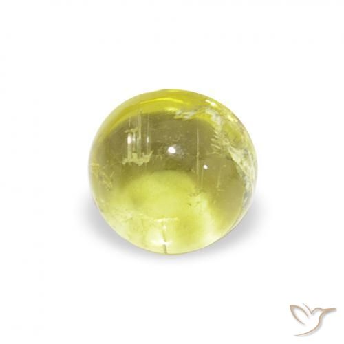 Turmalina Amarillo medio natural de 0.57 ct, Redondo, Transparente