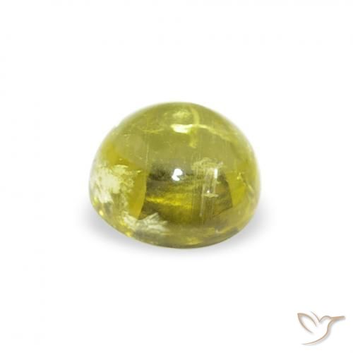 Turmalina Amarillo medio natural de 0.57 ct, Redondo, Transparente