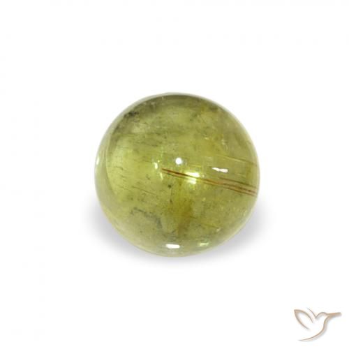 0.53ct Natural Amarillo limón Turmalina, Redondo, Transparente