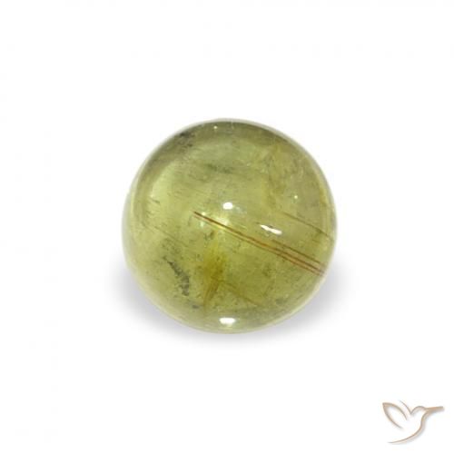 Turmalina Amarillo limón natural de 0.53 ct, Redondo, Transparente
