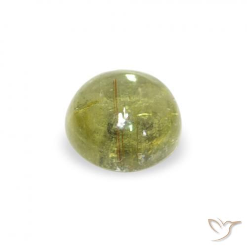 Turmalina Amarillo limón natural de 0.53 ct, Redondo, Transparente