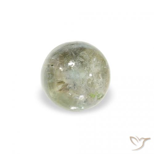 0.60ct Natural Verde cálido Turmalina, Redondo, Transparente