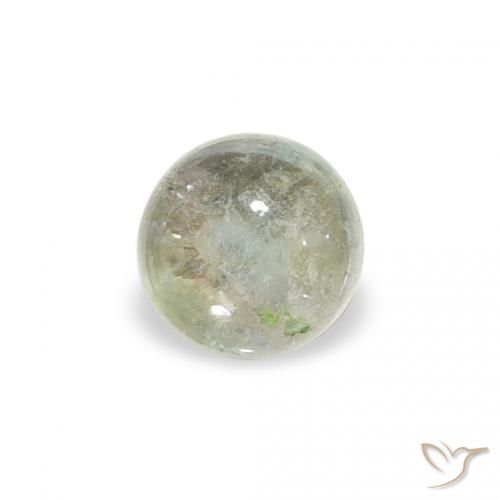 Turmalina Verde cálido natural de 0.60 ct, Redondo, Transparente