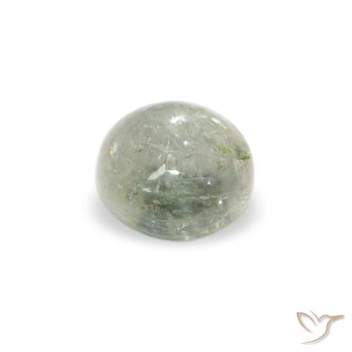 Turmalina Verde cálido natural de 0.60 ct, Redondo, Transparente