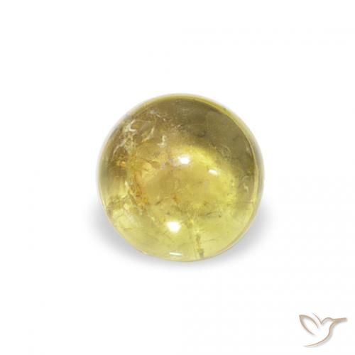 0.63ct Natural Medium Light-Yellow Turmalina, Redondo, Transparente
