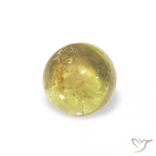 Turmalina Medium Light-Yellow natural de 0.63 ct, Redondo, Transparente