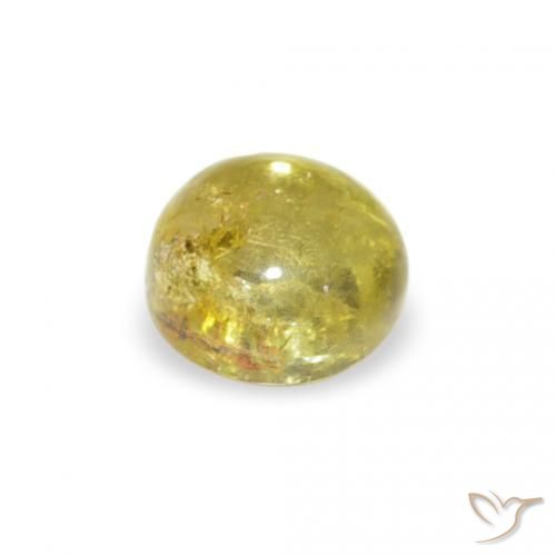 Turmalina Medium Light-Yellow natural de 0.63 ct, Redondo, Transparente