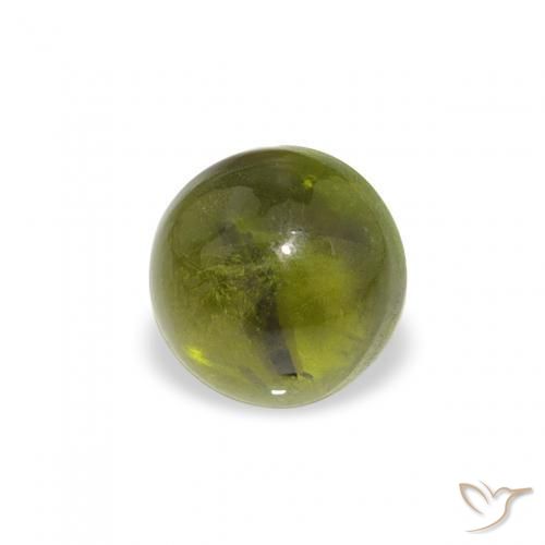 Turmalina Verde bosque natural de 0.67 ct, Redondo, Transparente