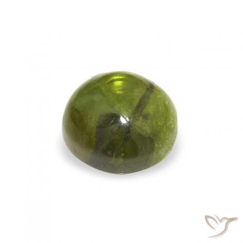 Turmalina Verde bosque natural de 0.67 ct, Redondo, Transparente