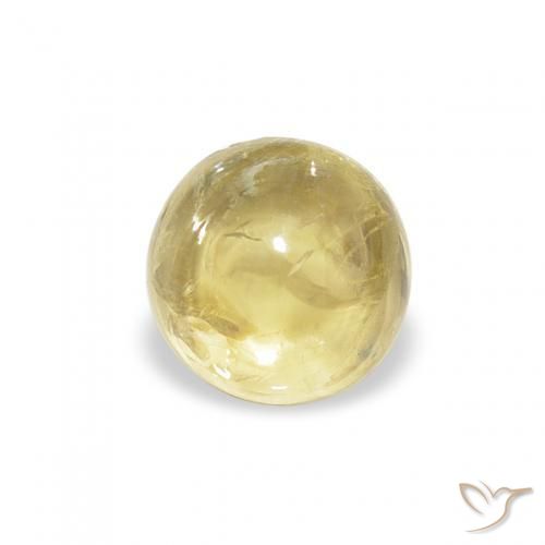Turmalina Amarillo claro natural de 0.71 ct, Redondo, Transparente