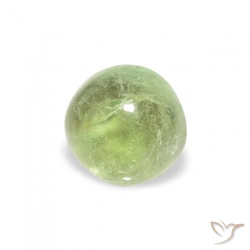 Turmalina Verde vivo claro natural de 0.72 ct, Redondo, Transparente
