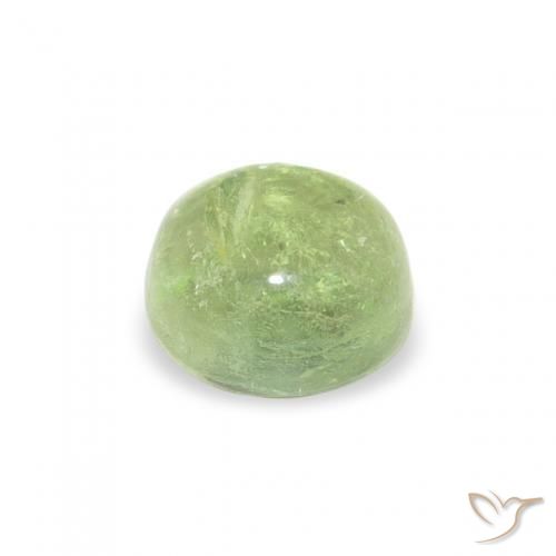 Turmalina Verde vivo claro natural de 0.72 ct, Redondo, Transparente