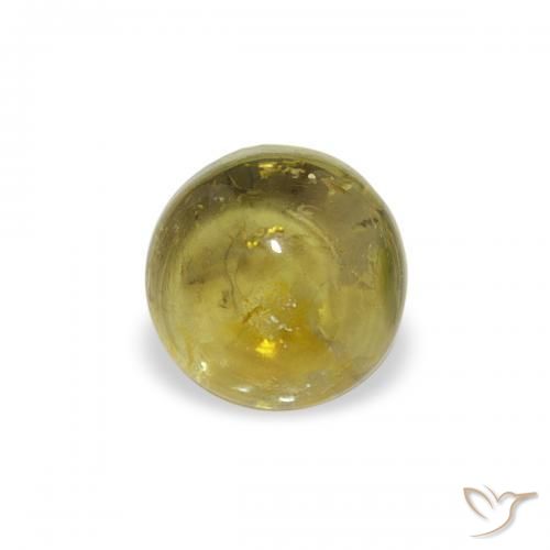 Turmalina Verde terroso natural de 0.67 ct, Redondo, Transparente