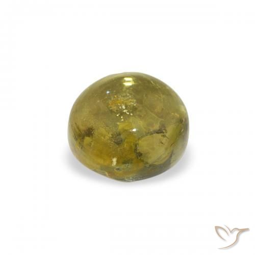 Turmalina Verde terroso natural de 0.67 ct, Redondo, Transparente