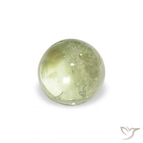 0.62ct Natural Verde amarillo Turmalina, Redondo, Transparente