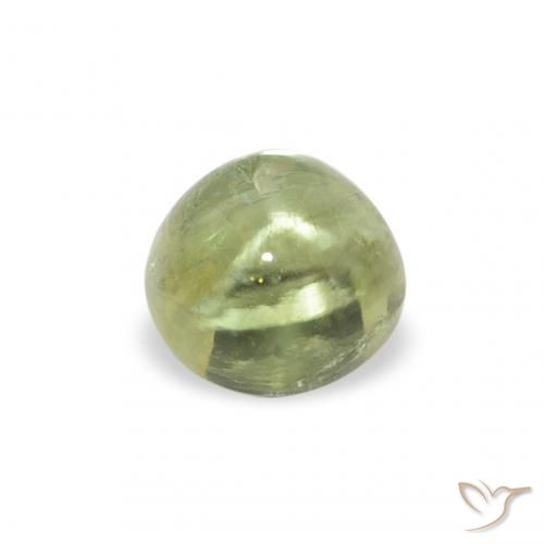 Turmalina Verde amarillo natural de 0.64 ct, Redondo, Transparente