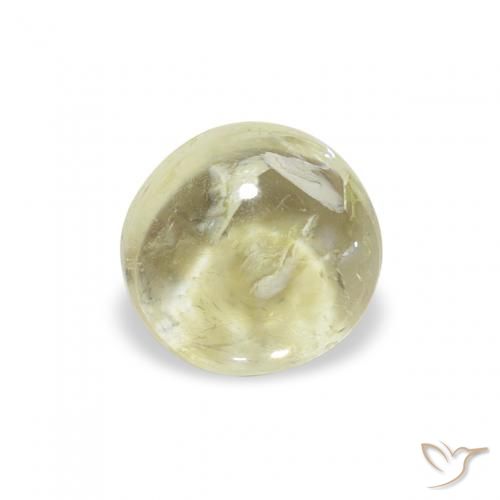 0.88ct Natural Medium Light-Yellow Turmalina, Redondo, Transparente