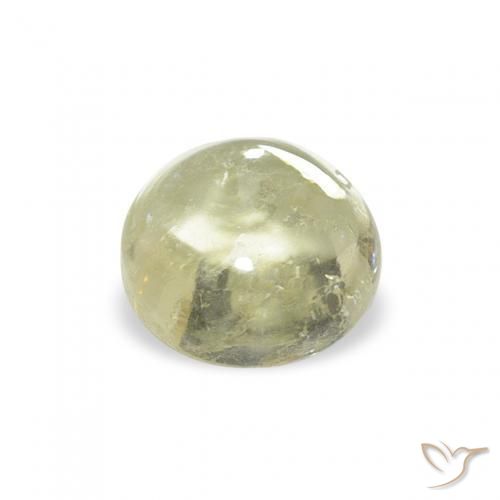Turmalina Medium Light-Yellow natural de 0.88 ct, Redondo, Transparente