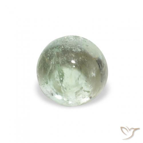 Turmalina Verde medio natural de 0.94 ct, Redondo, Transparente