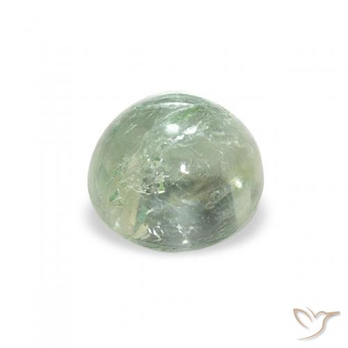 Turmalina Verde medio natural de 0.94 ct, Redondo, Transparente