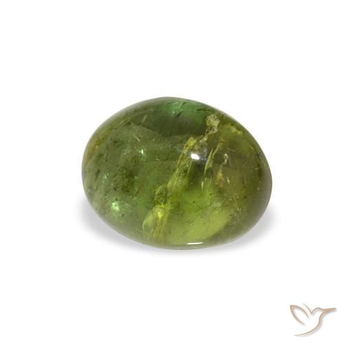 Turmalina Verde medio natural de 1.45 ct, Ovalada, Transparente